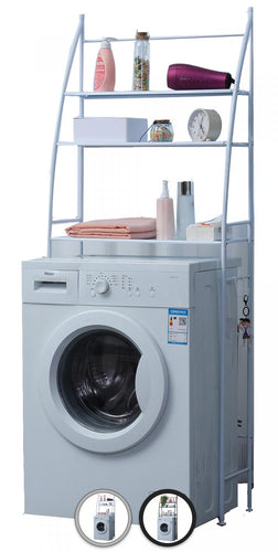 3-laags wasmachine- en badkameropbergplankorganizer, zwart