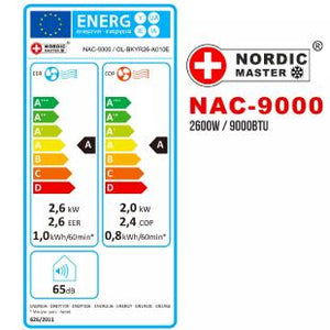 Nordic Master NAC-9000: 4-in-1 Airconditioner met 9000 BTU koelvermogen en WIFI