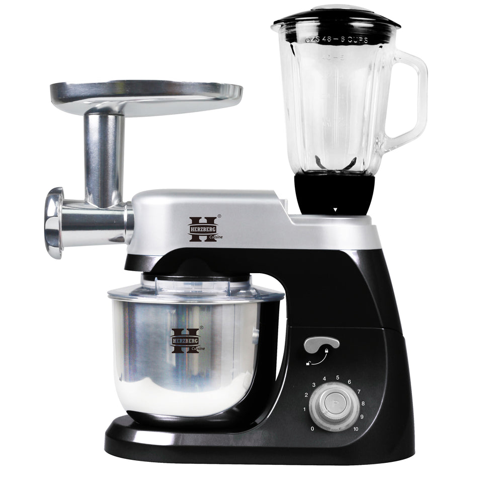 Herzberg Cooking Herzberg Hg-5029: 3 In 1 800 W Standmixer Met Planetaire Slagkracht Zwart