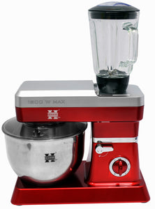 Herzberg Cooking Herzberg Hg-5065: 2 In 1 6,5L Standmixer En 1,7 Blender - 1200W Rood