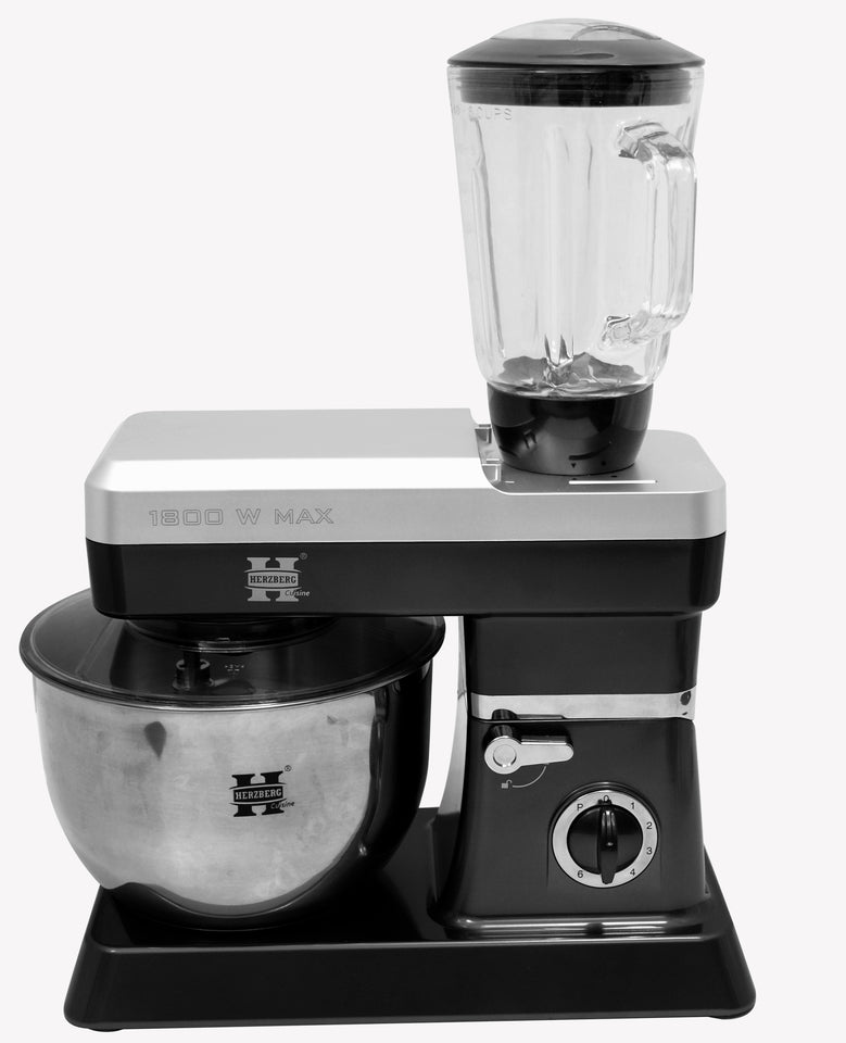 Herzberg Cooking Herzberg Hg-5065: 2 In 1 6,5L Standmixer En 1,7 Blender - 1200W Zwart