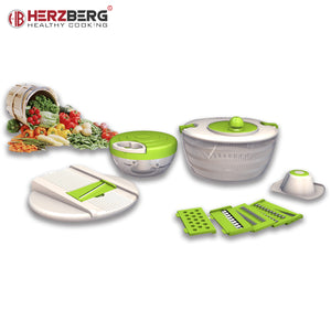 Herzberg Cooking Herzberg Hg-5057: Multifunctionele Spinner Met Chopper