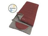 Oase Outdoors Outwell Contour Lux Slaapzak Rood - Rits Links