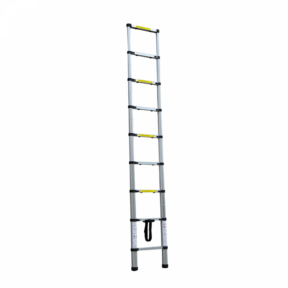Aluminium telescopische ladder met antislipvoet - 2,6 m