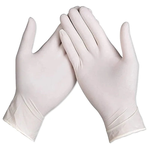 Master Handschoenen: Set van 100 latex wegwerphandschoenen in poedervorm - maat L