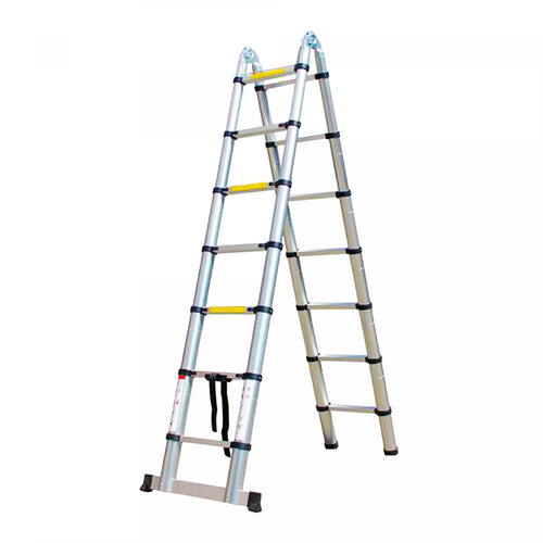 Intrekbare aluminium telescopische ladder - 4,4 m