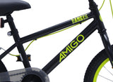 Amigo Bmx Danger 16 Inch Junior V-Brakes Zwart/Geel