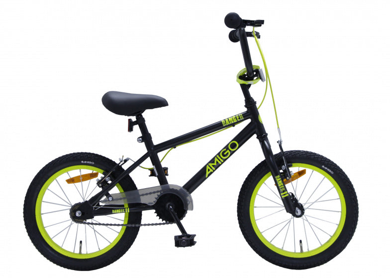 Amigo Bmx Danger 16 Inch Junior V-Brakes Zwart/Geel