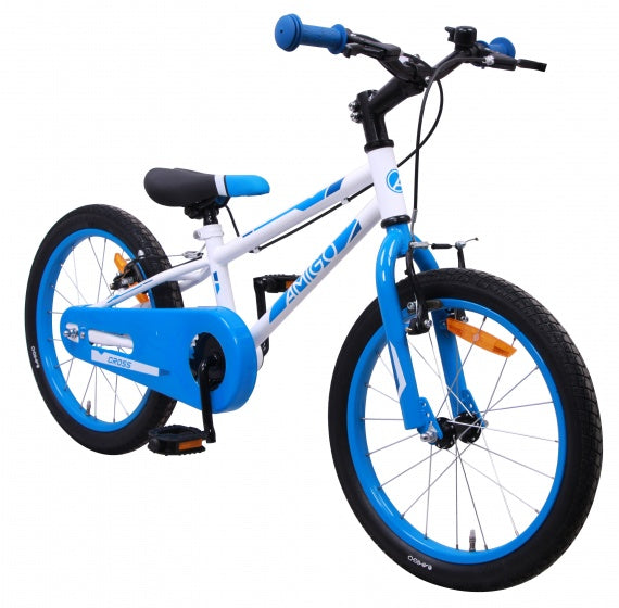 Amigo Cross 18 Inch 22 Cm Jongens V-Brakes Blauw/Wit