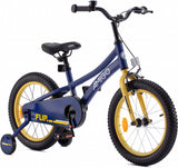 Amigo Flip 16 Inch 25 Cm Jongens Terugtraprem Donkerblauw/Geel
