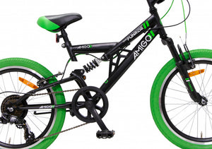 Amigo Fun Ride 20 Inch 33 Cm Junior 7V V-Brakes Zwart/Groen