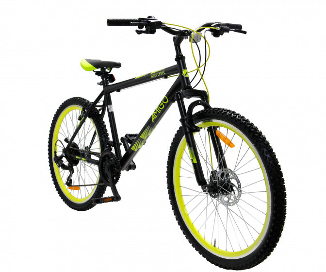 Amigo Next Level 26 Inch 47 Cm Unisex 21V V-Brakes Zwart/Geel