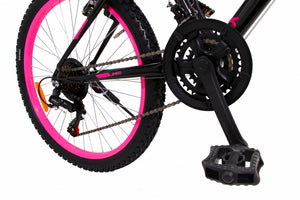 Amigo Power 26 Inch 42 Cm Meisjes 18V V-Brakes Zwart/Roze