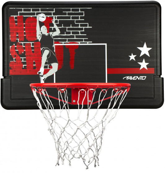 Avento Basketbalpaal Hot Shot 190-260 Cm Rvs Zwart 6-Delig