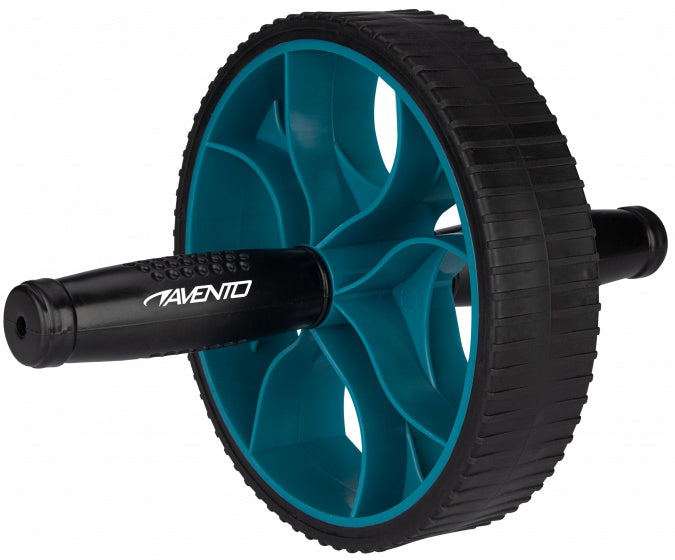 Avento Fitnesswiel Power Ab-Roller 17 Cm Zwart/Blauw