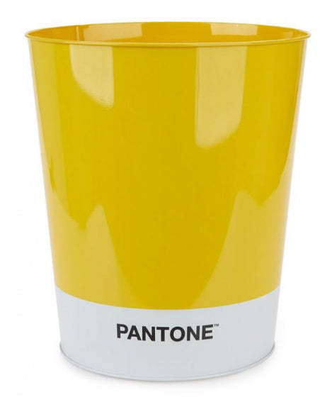 Balvi Afvalbak Pantone 10 Liter Tin Geel/Wit