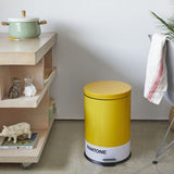 Balvi Prullenbak Pantone 20 Liter Metaal Geel/Wit 2-Delig