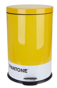 Balvi Prullenbak Pantone 20 Liter Metaal Geel/Wit 2-Delig
