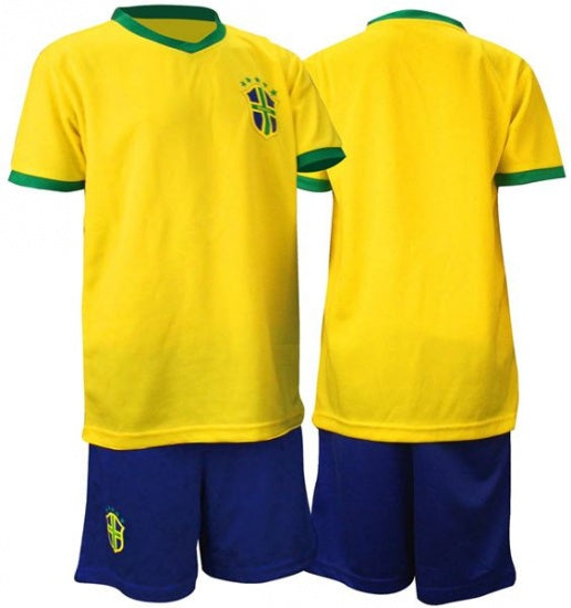 Brazilië Voetbalset Supporter Junior Geel/Blauw