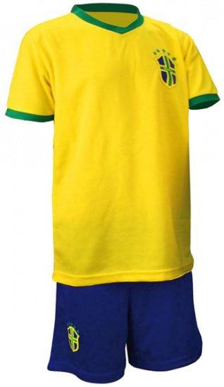 Brazilië Voetbalset Supporter Junior Geel/Blauw