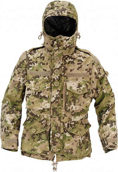 Defcon 5 Airsoftjas Sas Smock Heren Katoen Groen//Beige