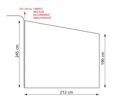 Eurotrail Voortent Bergen Cs 440 Polyester 414 X 180 Cm