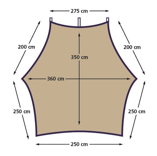 Eurotrail Tarp Carside 3,6 X 3,5 M Polyester/Staal  6-Delig