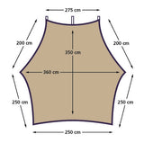 Eurotrail Tarp Carside 3,6 X 3,5 M Polyester/Staal  6-Delig