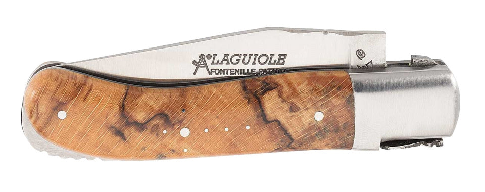 Fontenille Pataud Zakmes Gentleman 18,5 Cm Rvs/Hout Zilver/Bruin