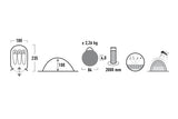 High Peak Pop-Up Tent Vision 3 235 X 180 X 100 Cm