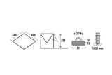 High Peak Tarp 2 400 X 200 Cm Polyester Grijs
