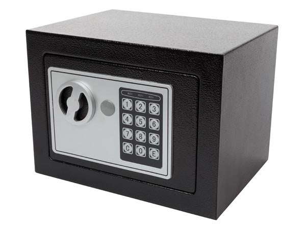 Perel Elektronische Kluis 17 X 23 X 17 Cm Staal /Zilver