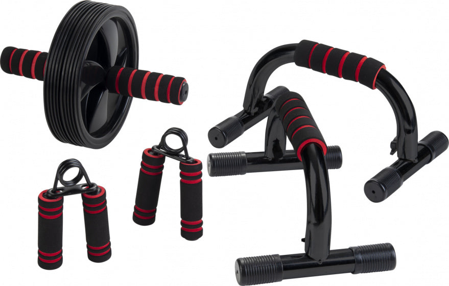 Pure2Improve Krachttrainingset Staal/Foam Rood/Zwart 5-Delig