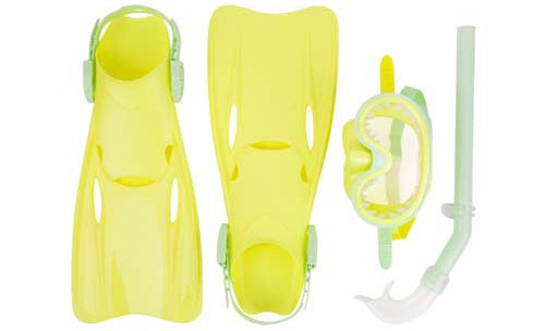 Sunnylife Snorkelset Swimtime Junior Siliconen Geel One-Size