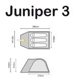 Highlander Juniper 3 Tent Deep Blue