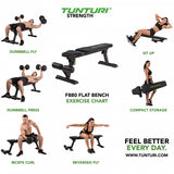 Tunturi Fb80 Vlakke Halterbank 143 Cm Trainingsbank Zwart