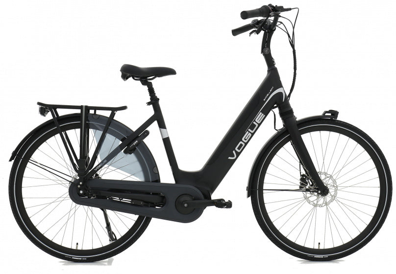 Vogue Excellent 28 Inch 51 Cm Dames 8V Hydraulische Schijfrem Matzwart/Grijs