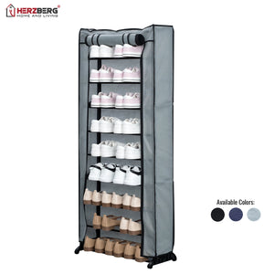 Herzberg Home & Living Herzberg Hg-8076: Organisator Voor Kleine Schoenenrek Met 9 Niveaus Grijs